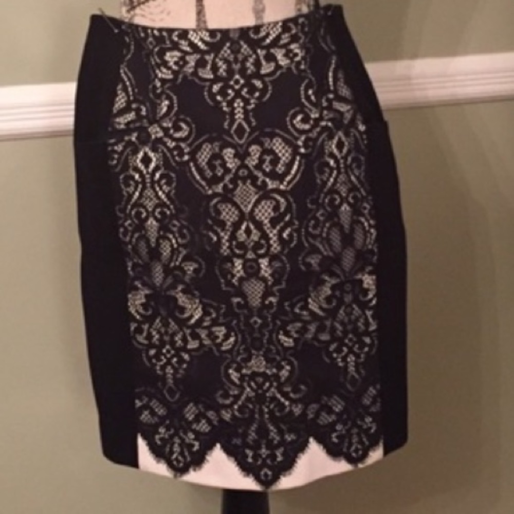Nanette Lepore Lace Pencil Skirt